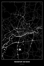 Lade das Bild in den Galerie-Viewer, Frankfurt am Main Dark Poster - Minimal - Detailansicht
