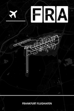 Lade das Bild in den Galerie-Viewer, Frankfurt Flughafen (FRA / EDDF) Dark Poster - Minimal - Detailansicht
