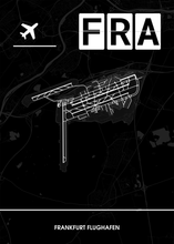 Lade das Bild in den Galerie-Viewer, Frankfurt Flughafen (FRA / EDDF) Poster - Minimal Design
