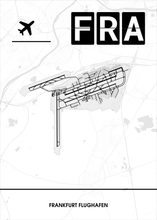 Lade das Bild in den Galerie-Viewer, Frankfurt Flughafen (FRA / EDDF) Poster - Minimal Design
