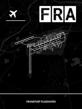 Lade das Bild in den Galerie-Viewer, Frankfurt Flughafen (FRA / EDDF) Poster - Minimal Design
