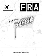 Lade das Bild in den Galerie-Viewer, Frankfurt Flughafen (FRA / EDDF) Poster - Minimal Design
