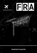 Lade das Bild in den Galerie-Viewer, Frankfurt Flughafen (FRA / EDDF) Poster - Minimal Design
