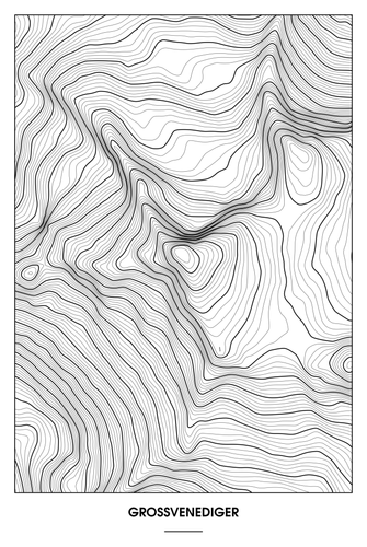 Großvenediger Light Poster - Minimal - Detailansicht