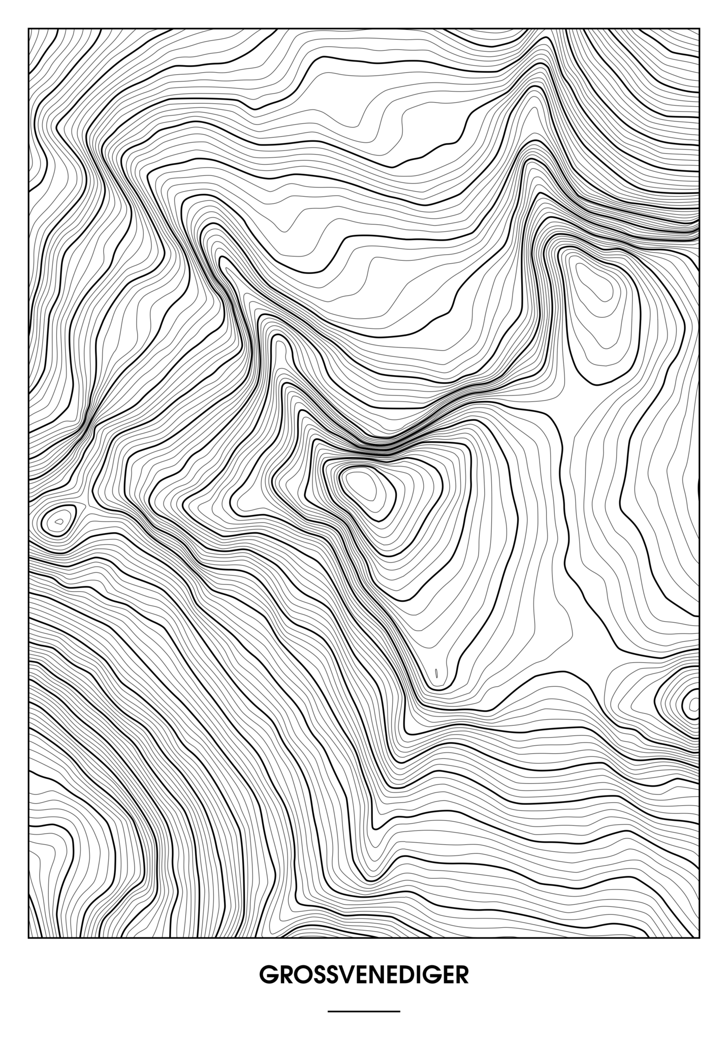 Großvenediger Poster - Minimal Design