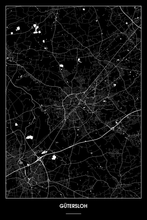 Lade das Bild in den Galerie-Viewer, Gütersloh Dark Poster - Minimal - Detailansicht
