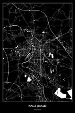 Lade das Bild in den Galerie-Viewer, Halle (Saale) Dark Poster - Minimal - Detailansicht
