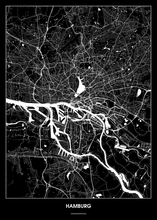 Lade das Bild in den Galerie-Viewer, Hamburg Poster - Minimal Design
