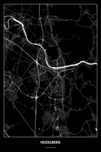 Lade das Bild in den Galerie-Viewer, Heidelberg Dark Poster - Minimal - Detailansicht
