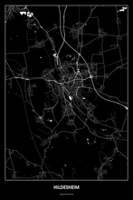 Lade das Bild in den Galerie-Viewer, Hildesheim Dark Poster - Minimal - Detailansicht
