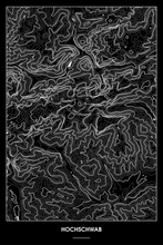 Lade das Bild in den Galerie-Viewer, Hochschwab Dark Poster - Minimal - Detailansicht
