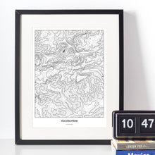 Lade das Bild in den Galerie-Viewer, Hochschwab Light Poster - Minimal - Vorschau vor weißer Wand zusammen mit Dekoartikeln

