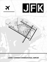 Lade das Bild in den Galerie-Viewer, John F. Kennedy International Airport (Flughafen New York JFK / KJFK) Poster - Minimal Design
