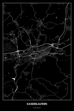 Lade das Bild in den Galerie-Viewer, Kaiserslautern Dark Poster - Minimal - Detailansicht
