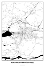 Lade das Bild in den Galerie-Viewer, Klagenfurt am Wörthersee Light Poster - Minimal - Detailansicht
