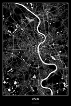 Lade das Bild in den Galerie-Viewer, Köln Dark Poster - Minimal - Detailansicht
