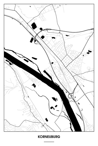 Korneuburg Light Poster - Minimal - Detailansicht