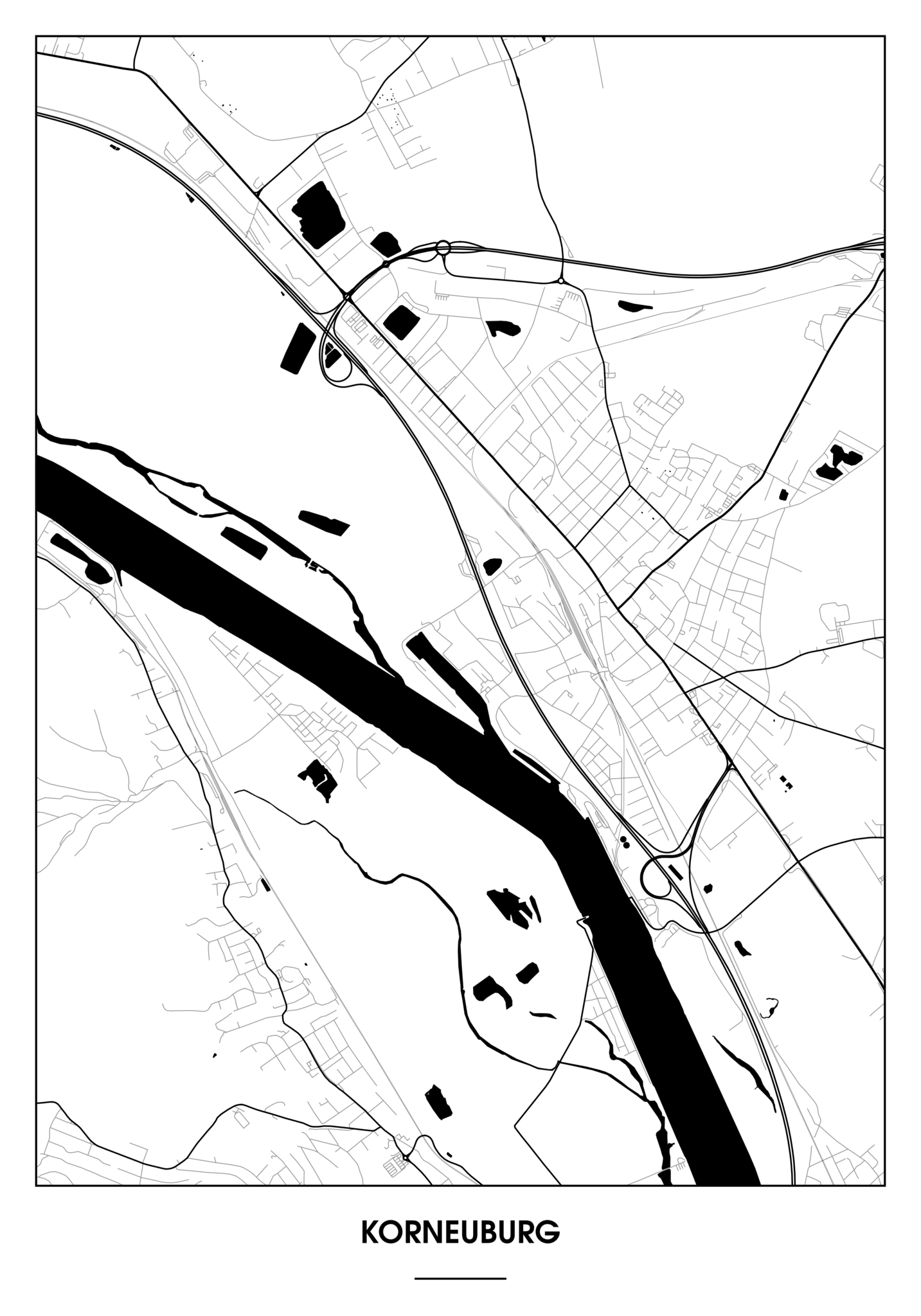 Korneuburg Poster - Minimal Design
