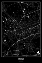 Lade das Bild in den Galerie-Viewer, Krefeld Dark Poster - Minimal - Detailansicht
