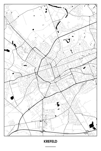 Krefeld Light Poster - Minimal - Detailansicht