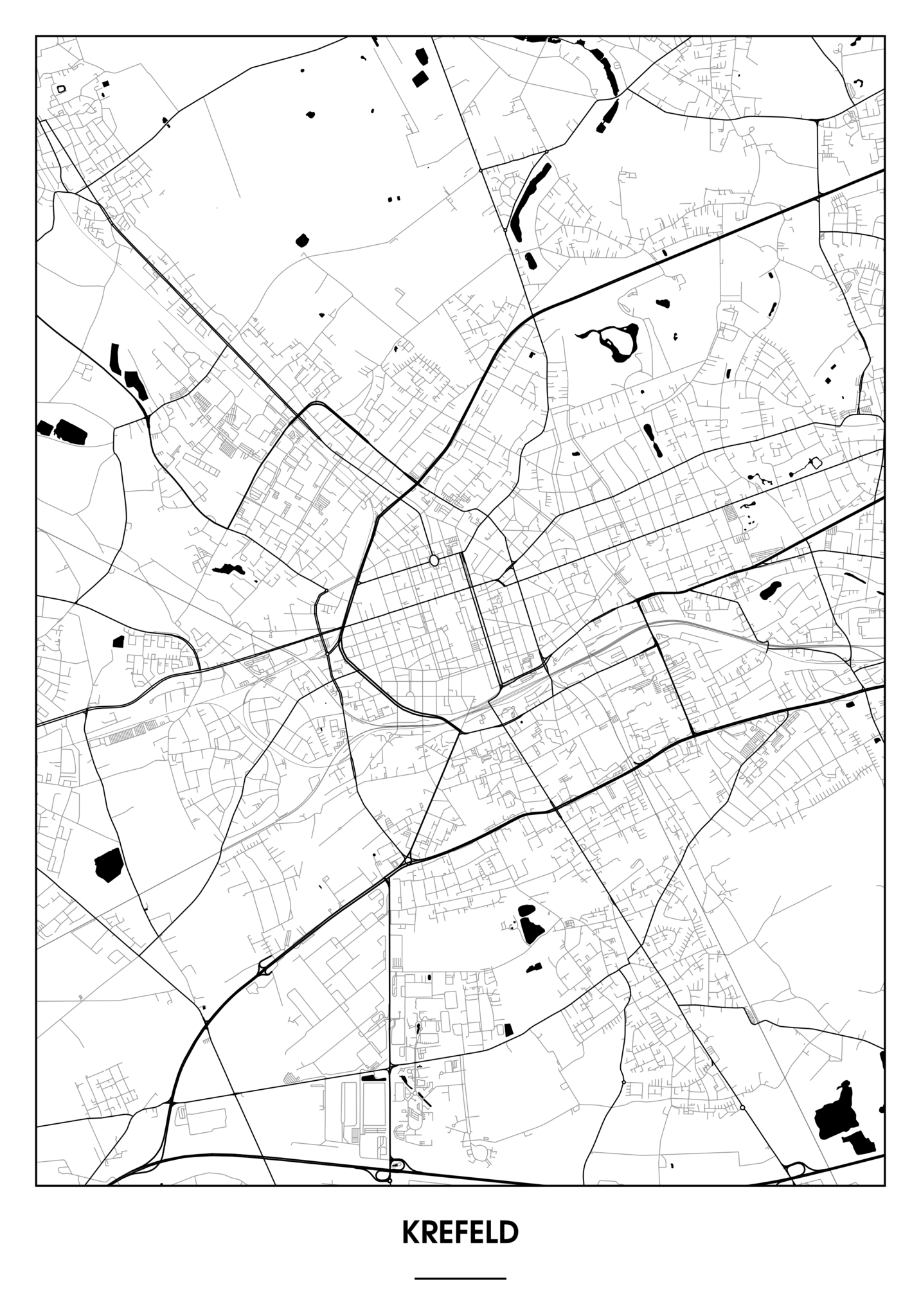 Krefeld Poster - Minimal Design
