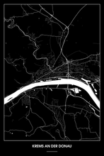 Lade das Bild in den Galerie-Viewer, Krems an der Donau Dark Poster - Minimal - Detailansicht
