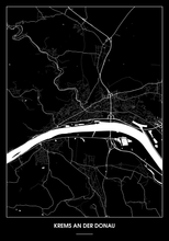 Lade das Bild in den Galerie-Viewer, Krems an der Donau Poster - Minimal Design
