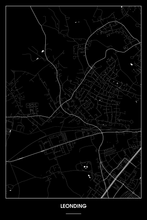 Lade das Bild in den Galerie-Viewer, Leonding Dark Poster - Minimal - Detailansicht
