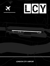 Lade das Bild in den Galerie-Viewer, London City Airport (Flughafen LCY / EGLC) Poster - Minimal Design
