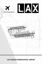 Lade das Bild in den Galerie-Viewer, Los Angeles International Airport (Flughafen LAX / KLAX) Light Poster - Minimal - Detailansicht
