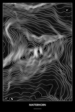 Lade das Bild in den Galerie-Viewer, Matterhorn Dark Poster - Minimal - Detailansicht
