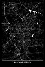 Lade das Bild in den Galerie-Viewer, Mönchen­gladbach Dark Poster - Minimal - Detailansicht
