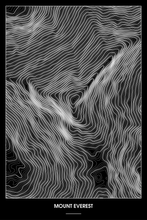Lade das Bild in den Galerie-Viewer, Mount Everest Dark Poster - Minimal - Detailansicht
