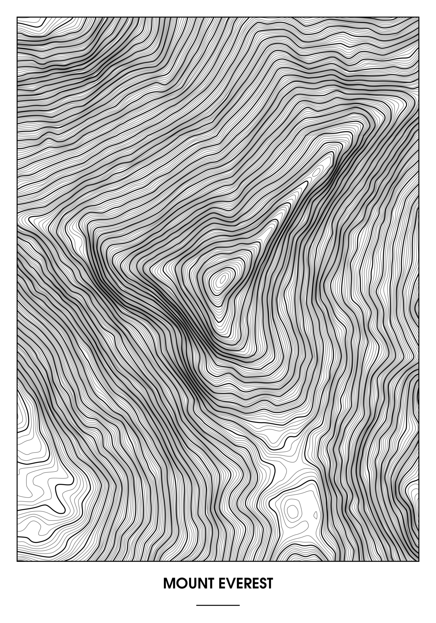 Mount Everest Poster - Minimal Design