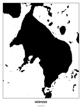 Lade das Bild in den Galerie-Viewer, Müritzsee Poster - Minimal Design
