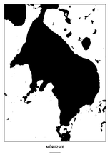 Lade das Bild in den Galerie-Viewer, Müritzsee Poster - Minimal Design
