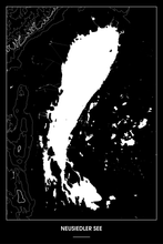 Lade das Bild in den Galerie-Viewer, Neusiedler See Dark Poster - Minimal - Detailansicht
