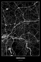 Lade das Bild in den Galerie-Viewer, Oberhausen Dark Poster - Minimal - Detailansicht
