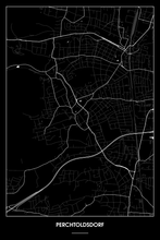 Lade das Bild in den Galerie-Viewer, Perchtoldsdorf Dark Poster - Minimal - Detailansicht
