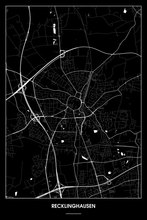 Lade das Bild in den Galerie-Viewer, Recklinghausen Dark Poster - Minimal - Detailansicht
