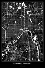 Lade das Bild in den Galerie-Viewer, Saint Paul, Minnesota Dark Poster - Minimal - Detailansicht
