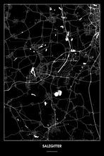 Lade das Bild in den Galerie-Viewer, Salzgitter Dark Poster - Minimal - Detailansicht
