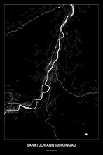 Lade das Bild in den Galerie-Viewer, Sankt Johann im Pongau Dark Poster - Minimal - Detailansicht
