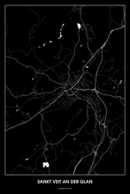 Lade das Bild in den Galerie-Viewer, Sankt Veit an der Glan Dark Poster - Minimal - Detailansicht
