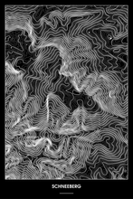 Lade das Bild in den Galerie-Viewer, Schneeberg Dark Poster - Minimal - Detailansicht
