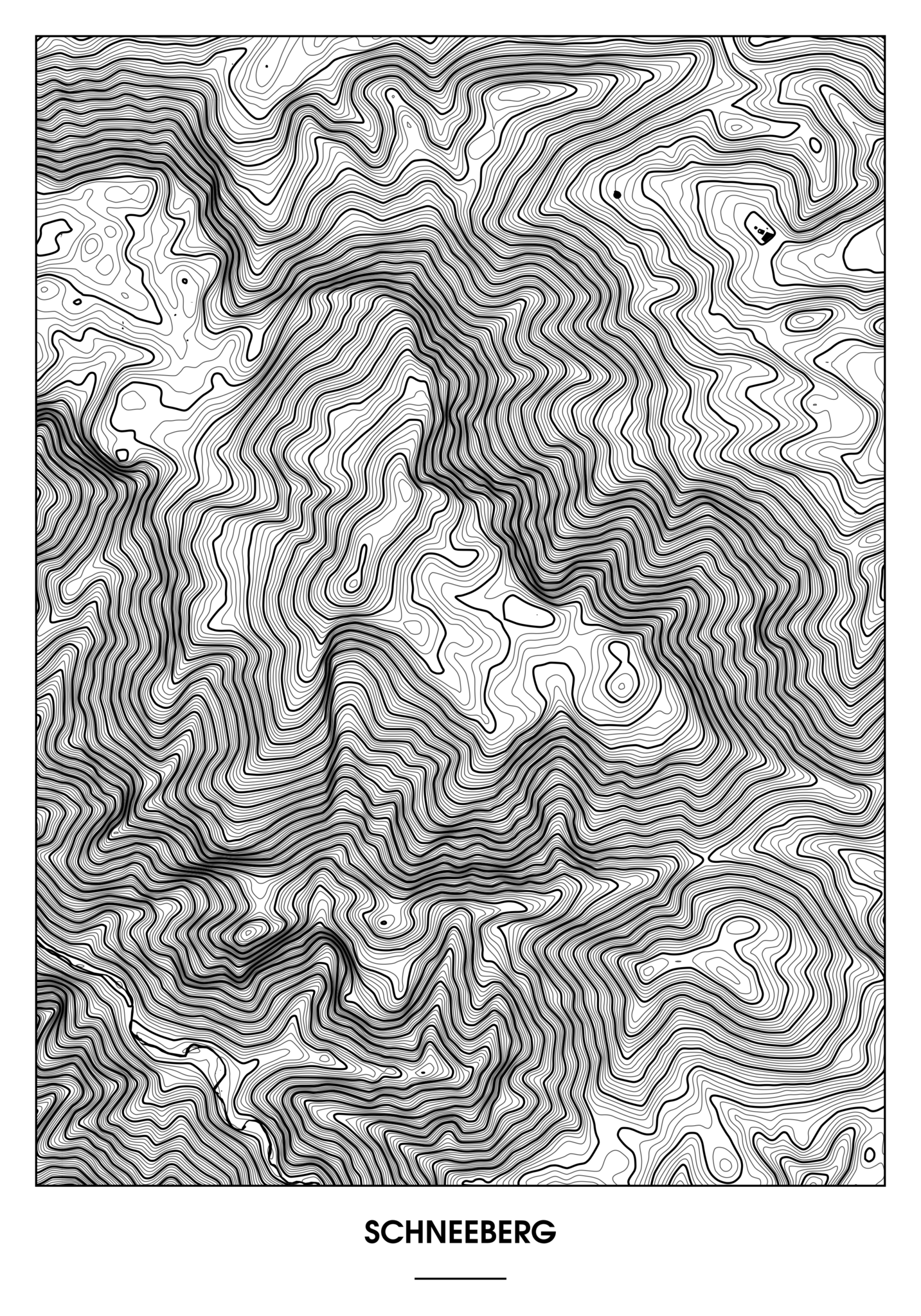 Schneeberg Poster - Minimal Design