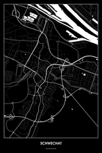 Lade das Bild in den Galerie-Viewer, Schwechat Dark Poster - Minimal - Detailansicht
