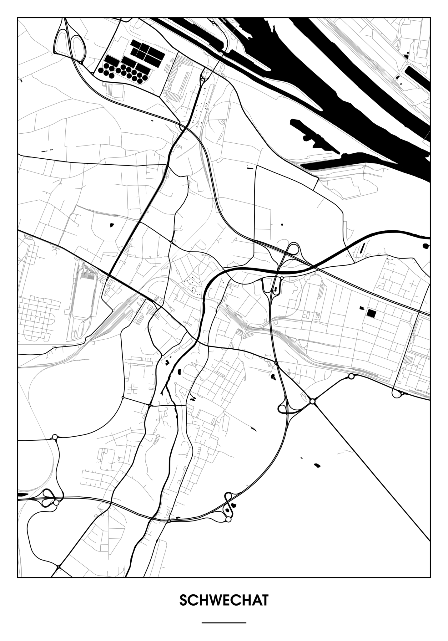 Schwechat Poster - Minimal Design