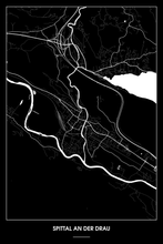 Lade das Bild in den Galerie-Viewer, Spittal an der Drau Dark Poster - Minimal - Detailansicht
