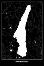 Lade das Bild in den Galerie-Viewer, Starnberger See Dark Poster - Minimal - Detailansicht
